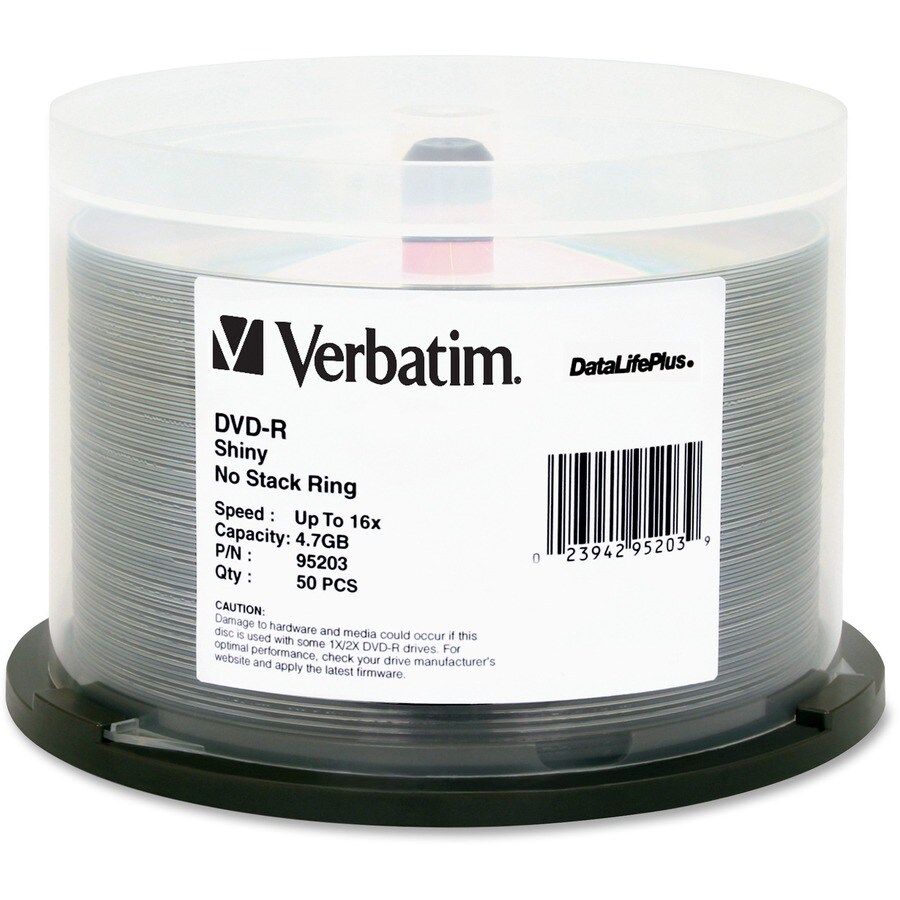 DVD-R 4.7GB 50Pk Bulk Silver Shiny 16x