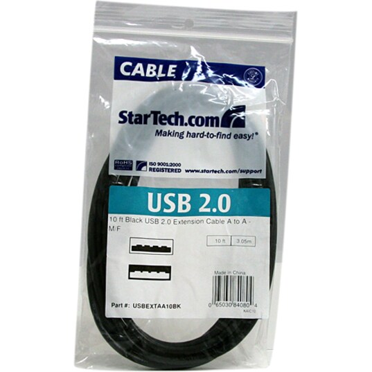 10 ft Black USB Extension Cable A to A