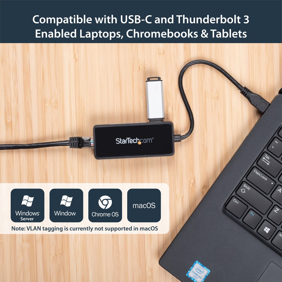 USB-C to GbE Adapter w/ Extra USB port