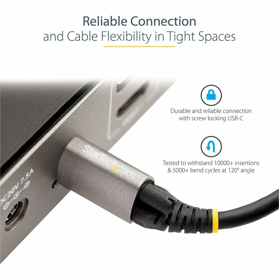 3ft Top Screw Locking USB C Cable 10Gbps