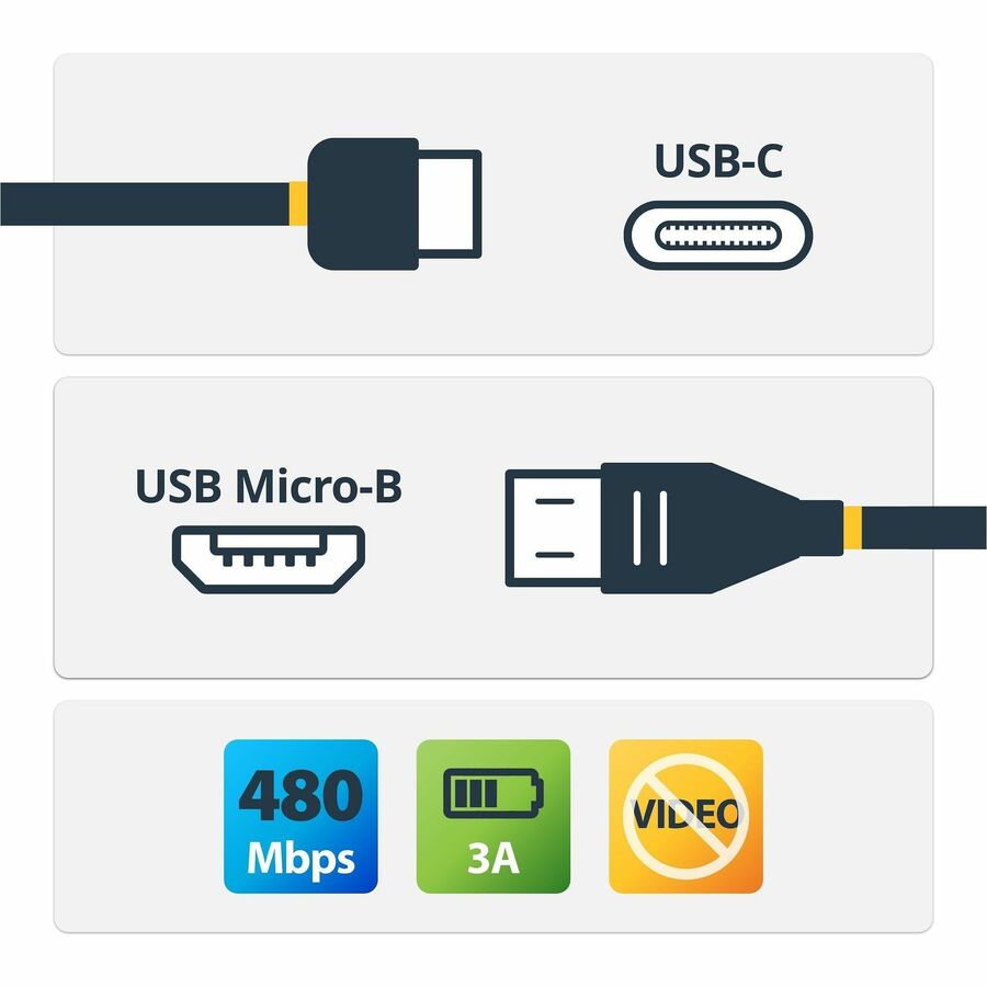 2m 6ft USB C to Micro USB Cable USB 2.0