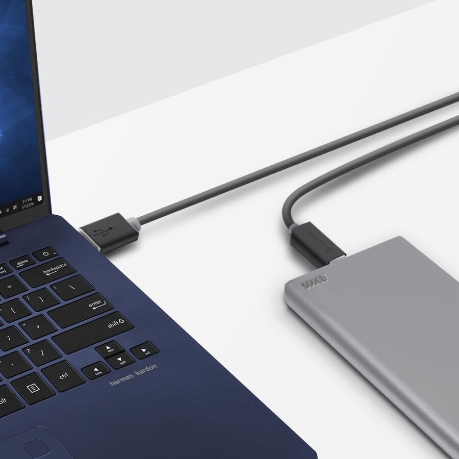 USB .0 TYPE A-TYPE B MICRO CABLE 25CM