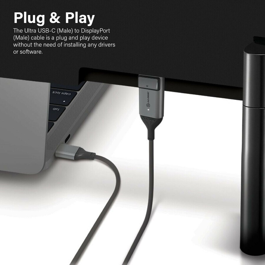 2M ULTRA USB-C TO DP CABLE - 4K S.GREY