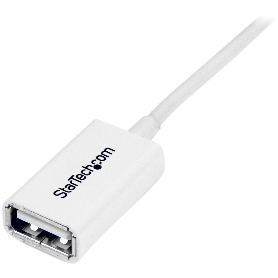 1m White USB 2.0 Extension Cable - M/F