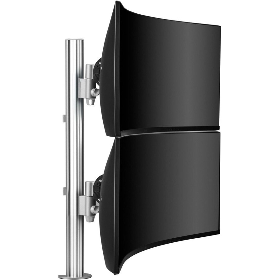 ATDEC DUAL STACK DESK MOUNT SILVER