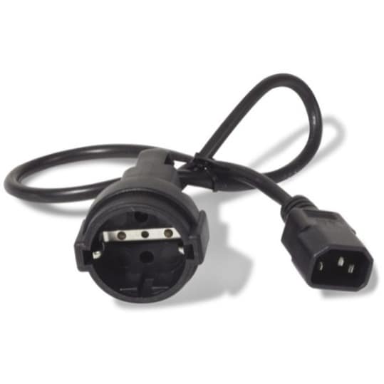 Power Cord. C14 to CEE 7/7 Schuko. 0.6m