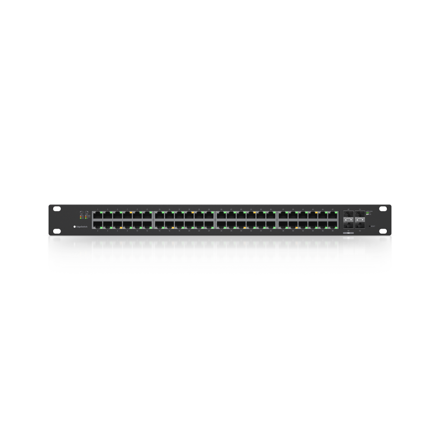 Ubiquiti EdgeSwitch 48, 48-Port Managed PoE+ Gigabit Switch, 2 SFP and 2 SFP+, 500W, Support PoE+ & 24v Passive, No Controller Needed, 2Yr Warr