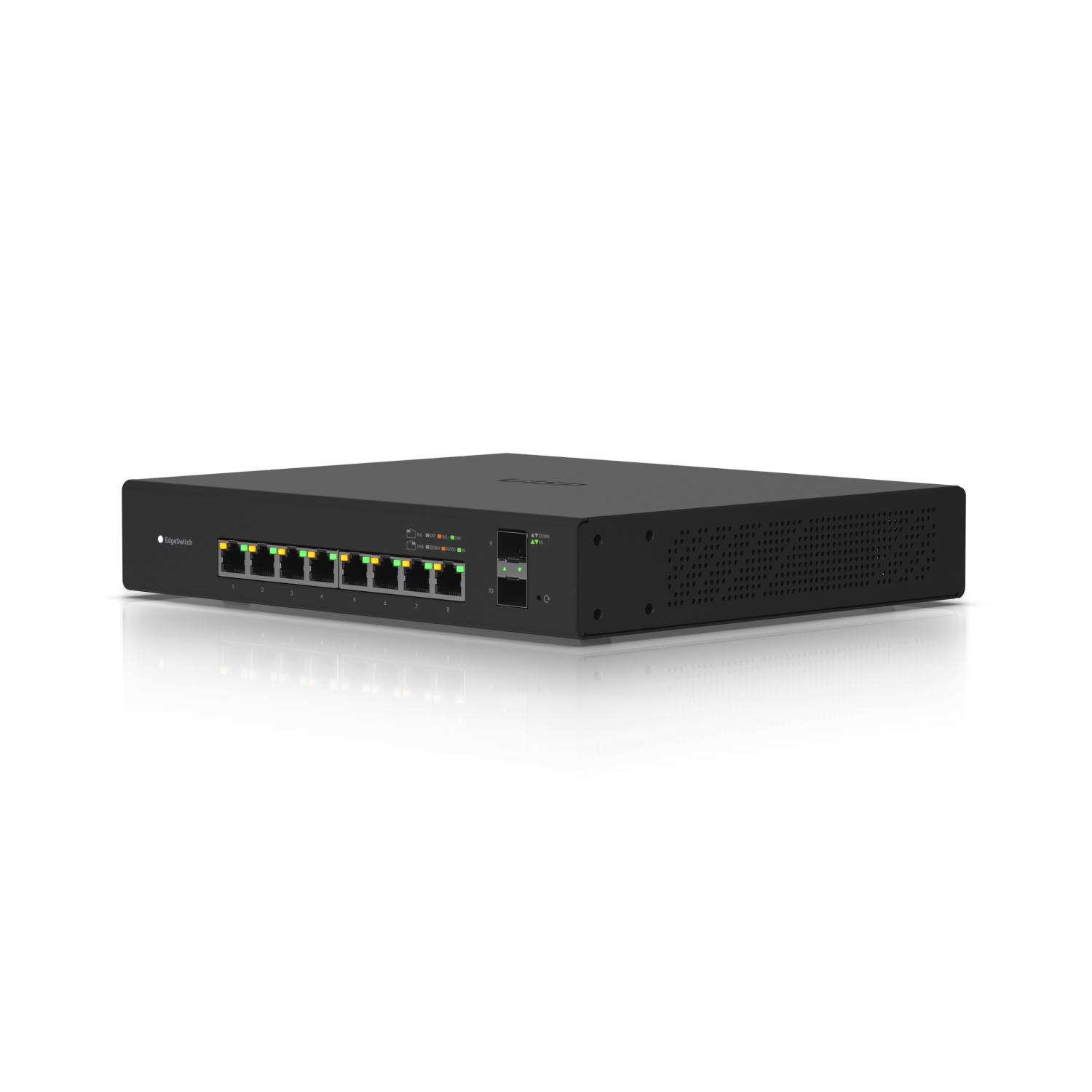 Ubiquiti EdgeSwitch 8, 8-Port Managed PoE+ Gigabit Switch, 2 SFP, 150W, Supports PoE+ and 24v Passive, No Controller Needed, 2Yr Warr